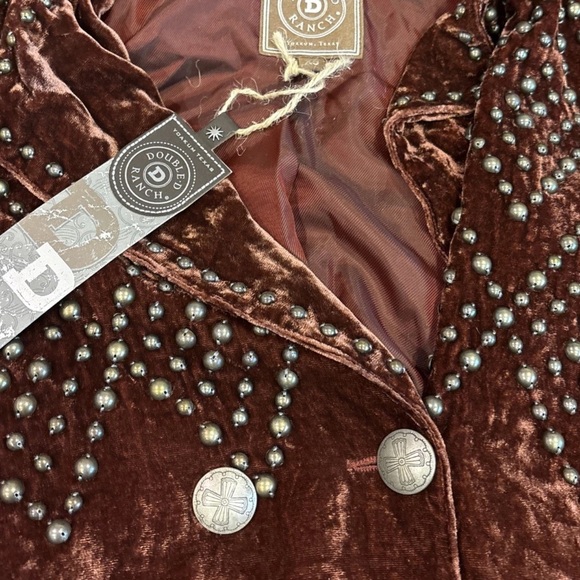 Double D Ranch highly embellished velvet Santa Clara Pueblo duster/dress RARE - Picture 8 of 10